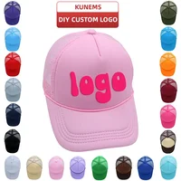KUNEMS Custom LOGO Baseball Cap for Unisex DIY Blank Rope Trucker Hat Summer Beach Net Hat 3D Printed Embroidered Baseball Cap 1