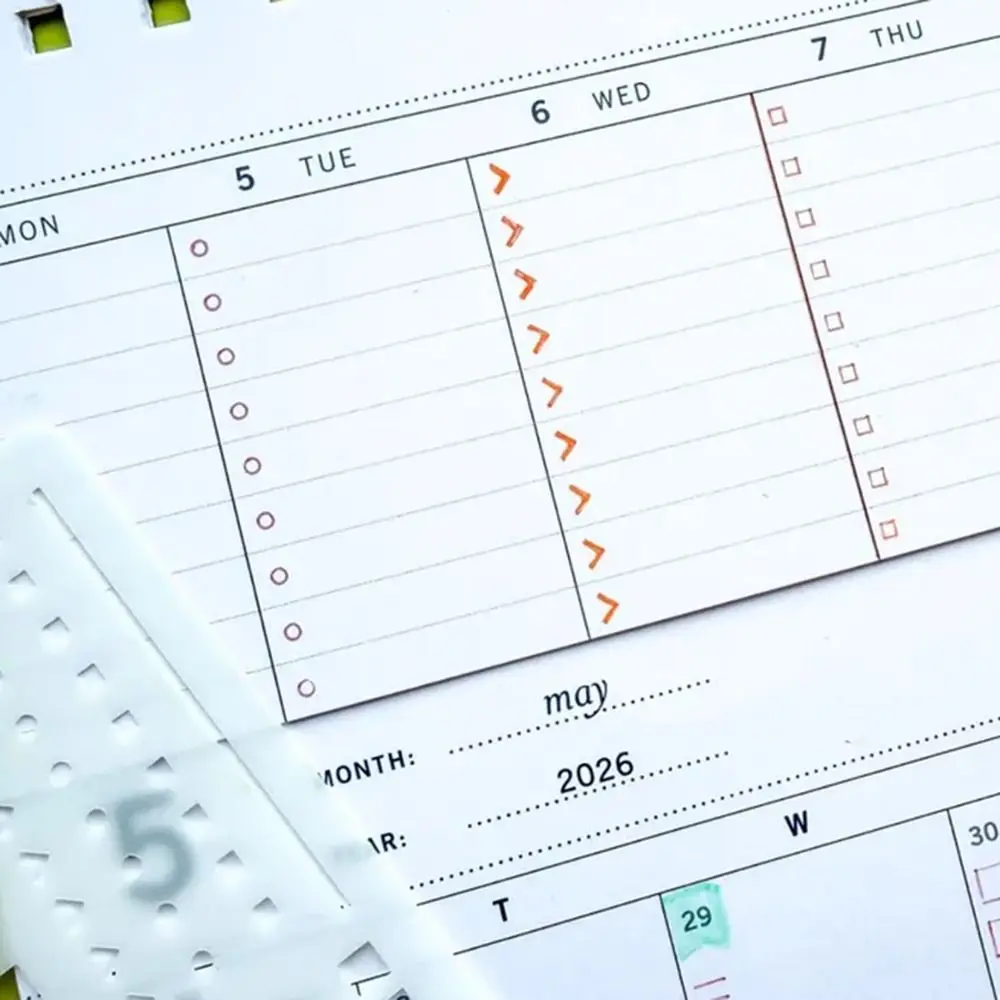 계획 달력용 수동 템플릿 도트 그리드 투명 수제 유연한 기록 템플릿 재사용 가능한 그림 및 목록 템플릿