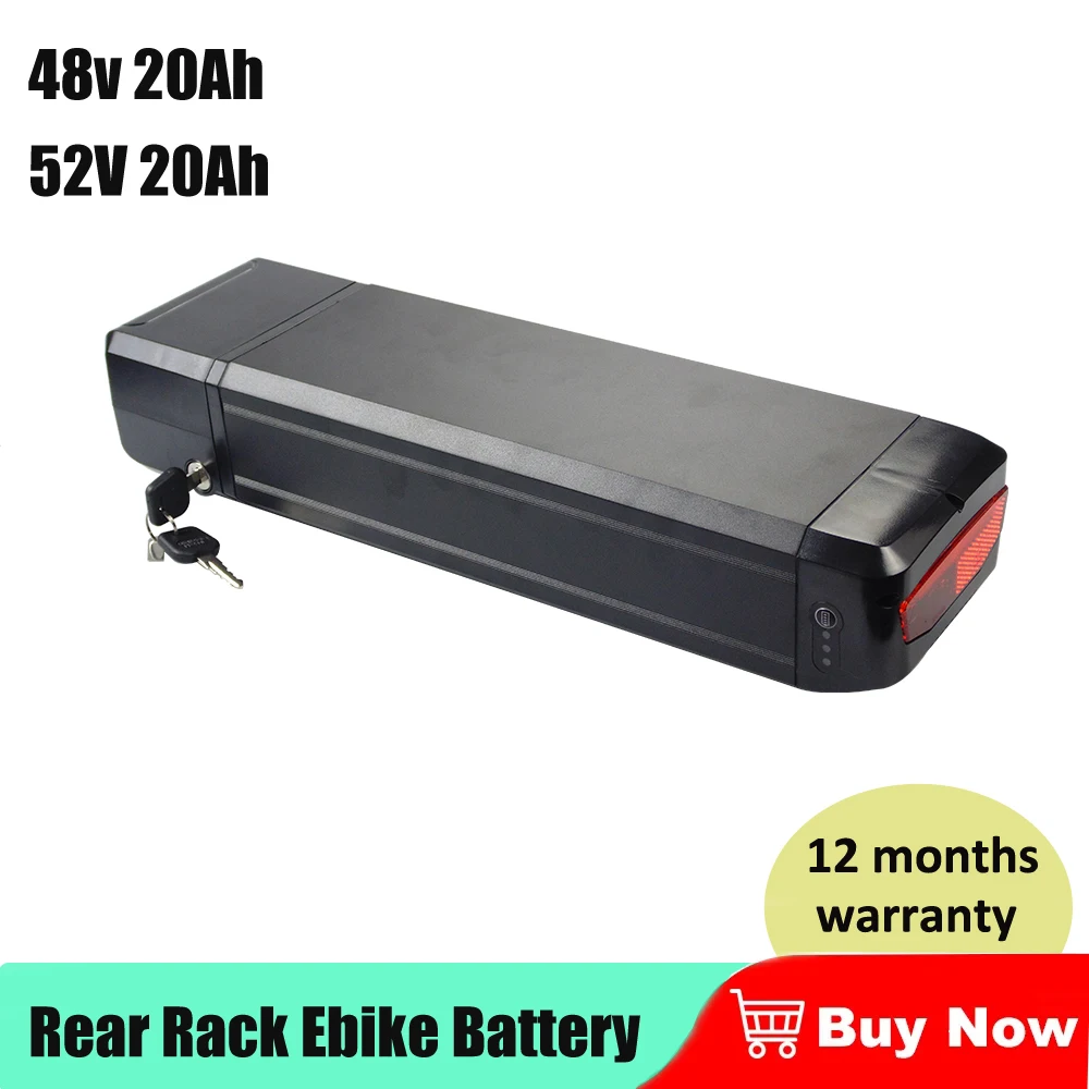 52V 20Ah 48V 20Ah Rear Rack Battery Fat Tire Dual Motor 750W Ariel Rider Pedal Grizzly Electric AWD III Electric Bicycle