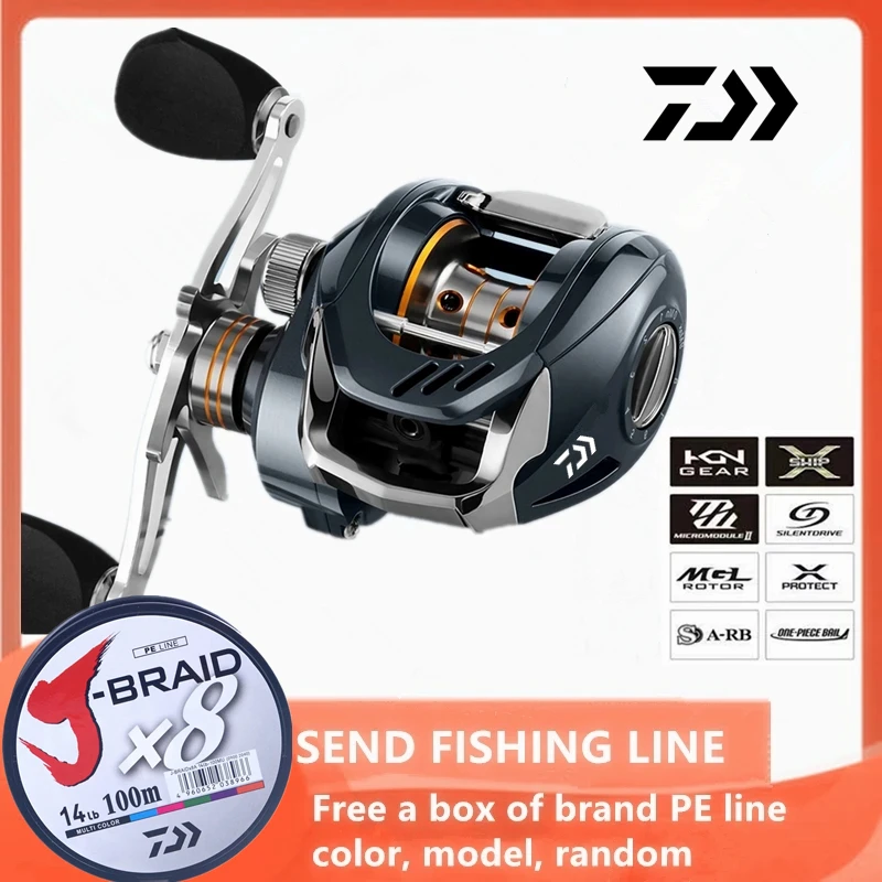 YAAQII For Bite Alarm Digital Fishing Baitcasting Reel 7.2:1 High Gear Ratio Line Counter Depth Position 10 Magnetic Beans Rechargeable Battery Usb Charg