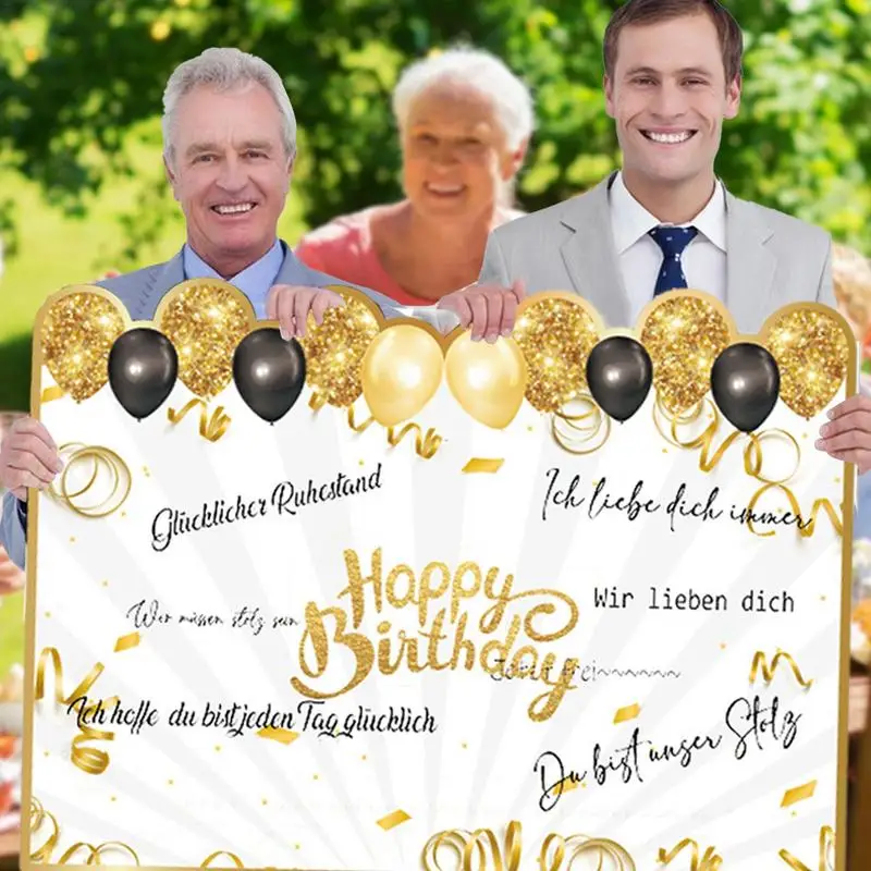 Grande Biglietto Di Auguri Per 40° Compleanno Donna, Oro Rosa, Con Spazio Per Firma Ospiti, Decorazione Festa E Libro Messaggi - 5