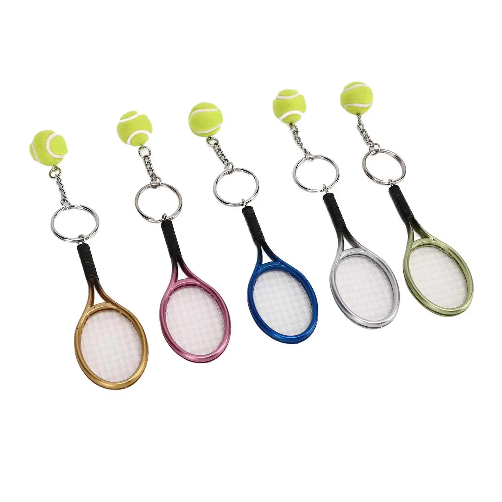 Tennis Ball Keychain with Tennis Racket Design Lightweight and Compact Perfect Gift Idea Durable and Functional
