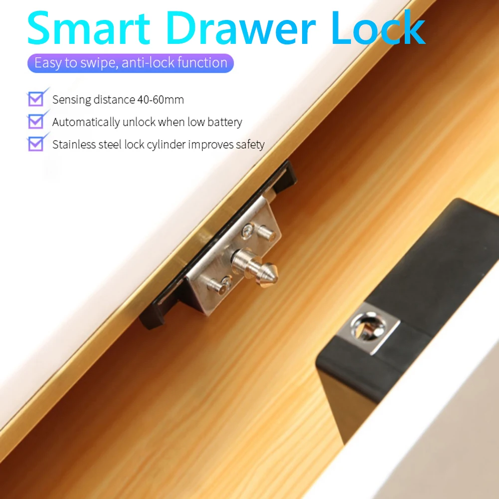 T8 Intelligent IC Card Lock for Cabinets and Drawers Smart Wooden Door Lock Intelligent IC Card Secure System cabinet door lock,drawer lock