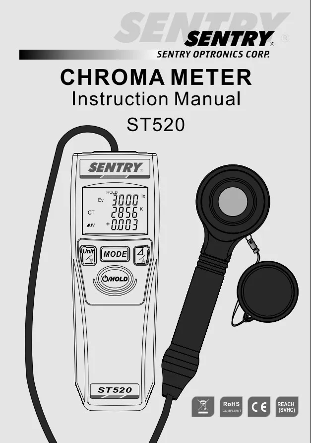 ST-520 Color Meter Chroma Colorimeter High Precision Digital Color Tester for Paint, Plastic, and Textile Analysis detail image 1