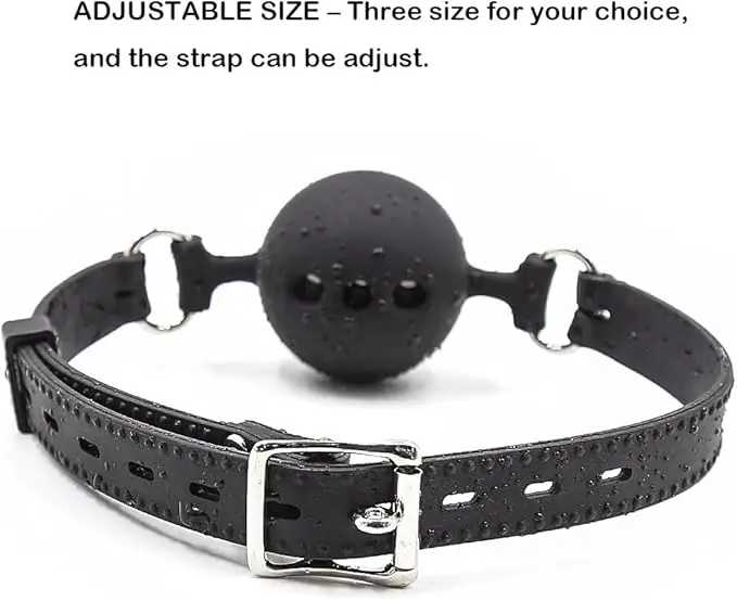 Bâillon boule en silicone pour bdsm et jeux érotiques_voghion.com