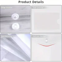12 Pack Plastic Envelopes File Folders, with Label Pocket and Snap Button for Home Work Office Organization, Letter Size/A4 Size 3