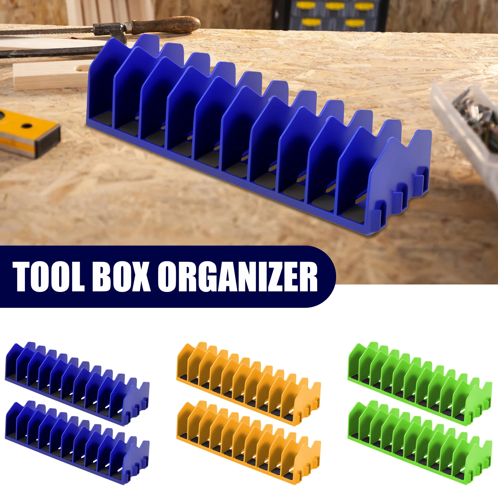 tool storage rack socket organizer pegboard organizer kit 2 Pcs plier organizer rack Organizer Storage Rack Space-Saving Practical with Nonslip Rubber Base 10 Slots Pliers Cutters Organ
