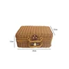 Basket Rattan Wicker Suitcase Picnic Woven Storage Vintage Box Handbag Hamper Camping Gift Bin Trunk Rustic Case Farmhouse Retro 4