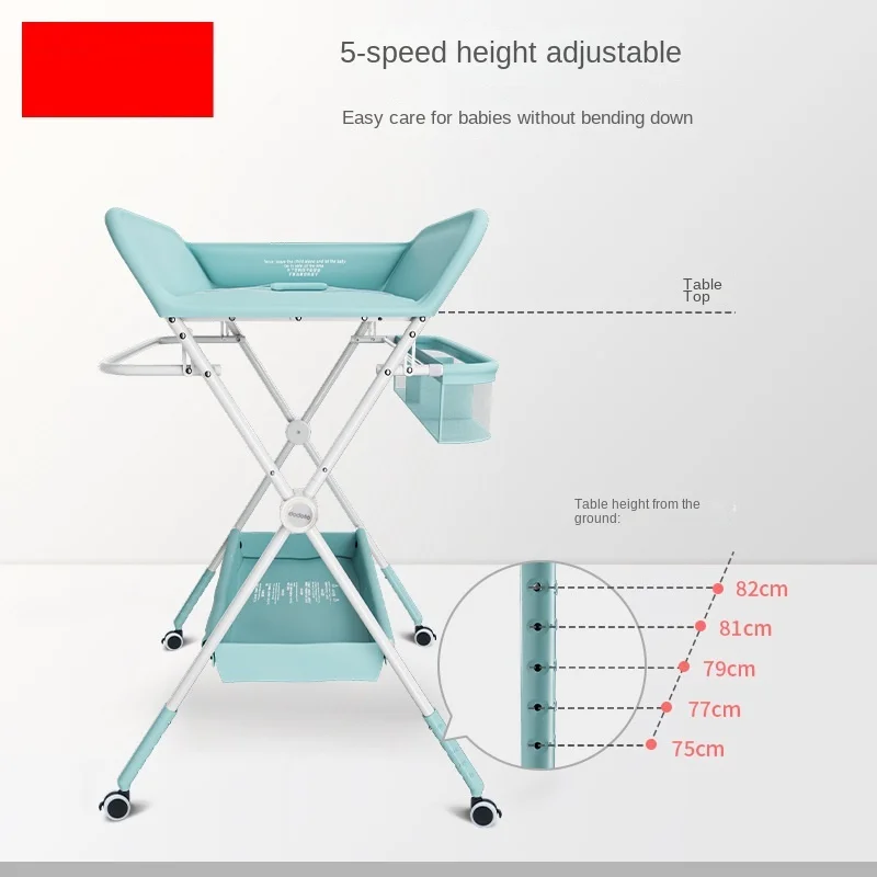 LazyChild Multifunctional Comfortable Baby Changing Table Massage Baby Care Table Newborn Changing Touch Foldable