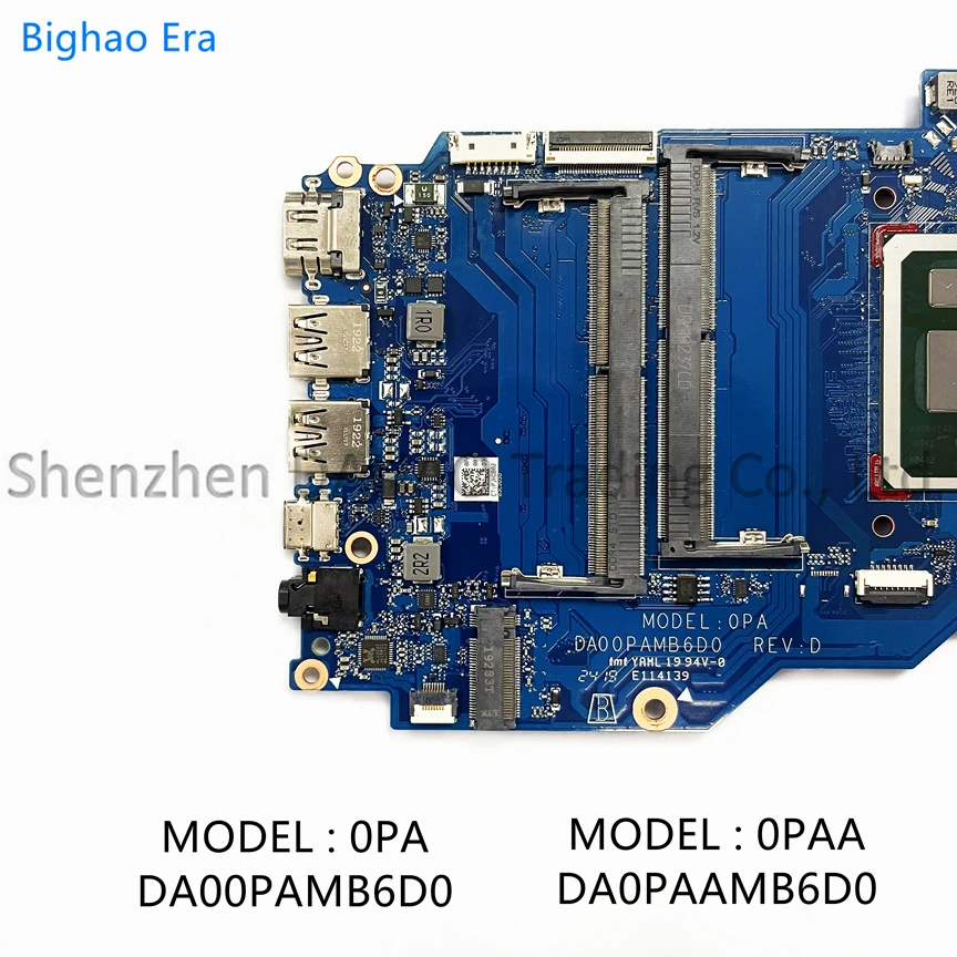 Placa-mãe Portátil para hp Da00pamb6d0 Da0paamb6d0 14s-dq 14-dq 14s-dr Tpn-q221 4417u i3 i5 i7 Cpu Uma L64909601 L61955-601 - Imagem 2