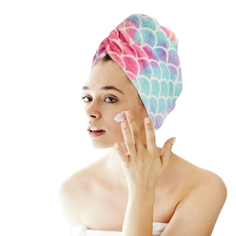 Women Long Hair Quick-Dry Hair Towel Soft Microfiber Towels Shower Cap Towel Bath Hats for Women Dry Cap Lady Turban Head