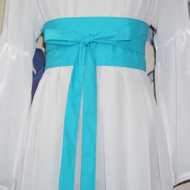 Antique Style Hanfu Belt 370cm Solid Color Cotton Linen Waistband Women Hanfu Dress Decor Waist Belt Cosplay Accessories