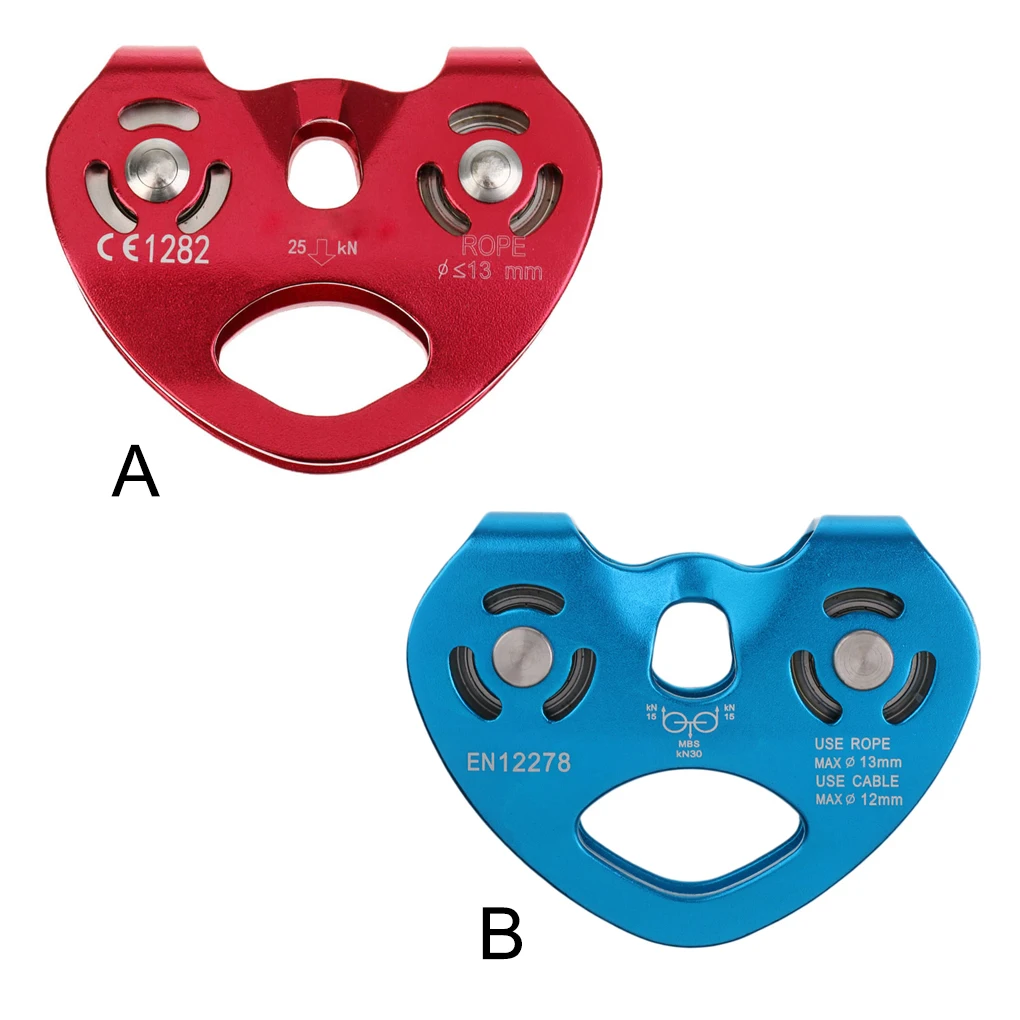 

Zip Line Cable Two Wheel Pulley Double Speed Pulleys Rappelling Gear Outdoor Accessories Extreme Sports Supplies 25KN Strength