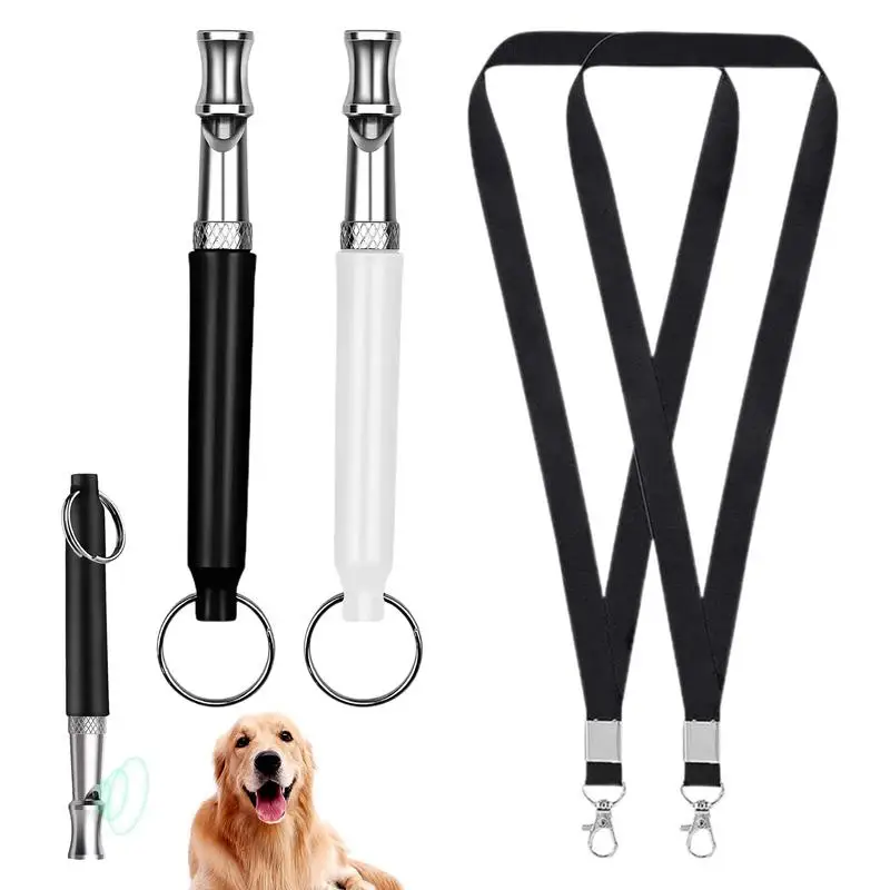

2-Pack Professional Dog Whistle To Stop Neighbor Dog Barking Training Control With Lanyard Pet Behavior Control Whistles