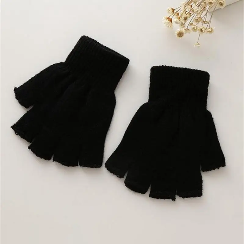 

Unisex Half Finger Fingerless Gloves For Women And Men Wool Knit Wrist Cotton Winter Warm Work Mittens Outdoor Accessories