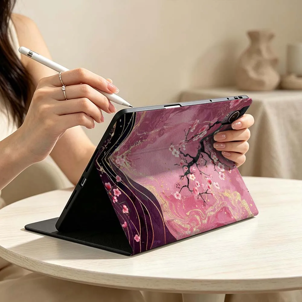 Cherry Blossom Wave Soft Pen Tray Tablet Case
