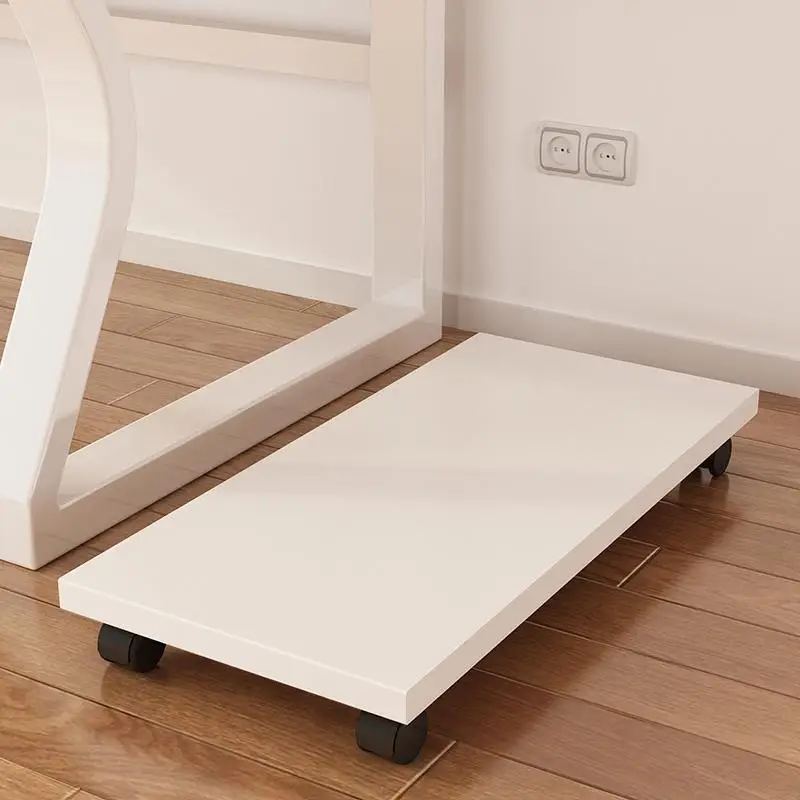 현대적인 미니멀리스트 컴퓨터 타워 스탠드 베이스 트레이 랙 보관함 이동식 브레이크 포함 심플 홈 오피스 데스크 정리대