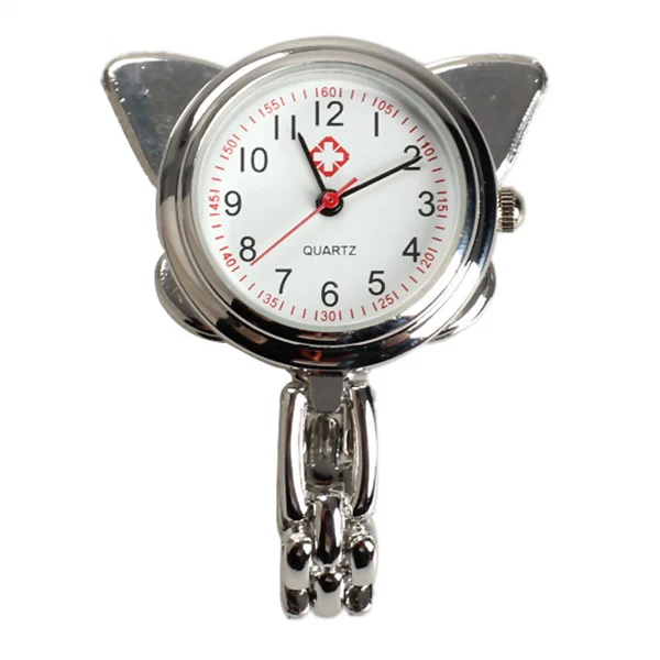 Fashion Butterfly Nurse Table Pocket Watch With Clip Brooch Chain Quartz Watches Pendant Necklace Clock Gifts For Women Man