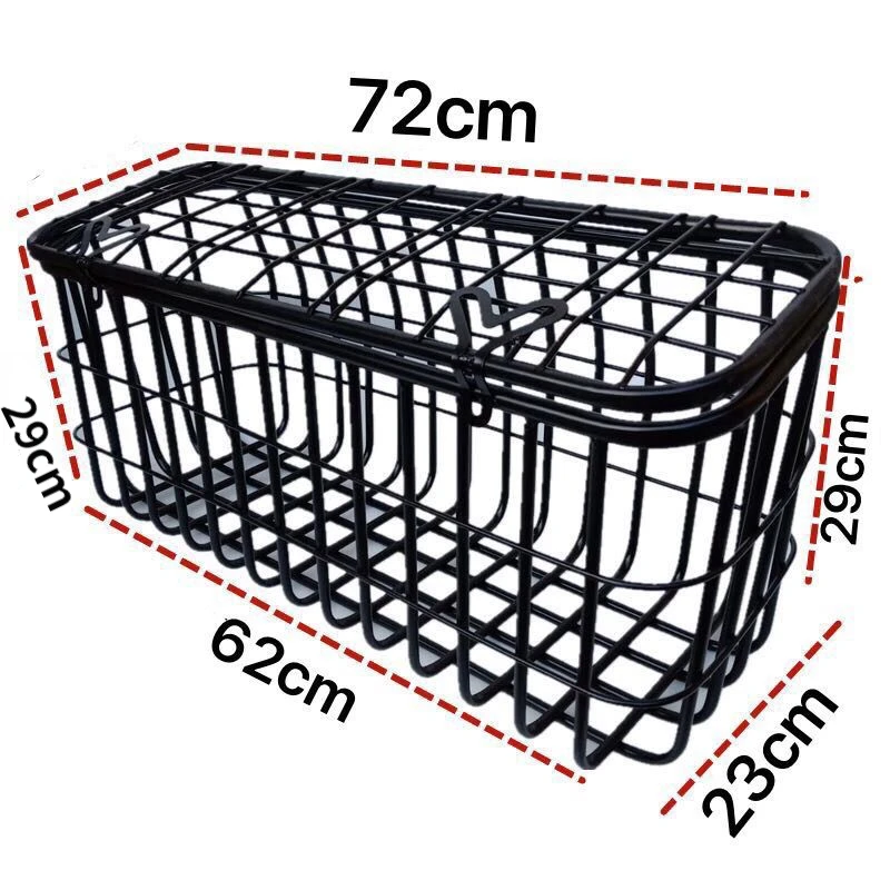 

Large Capacity Basket with Lid Bicycle Tricycle Rear Storage Basket Vegetable Basket Thickened and Enlarged Tricycle Basket