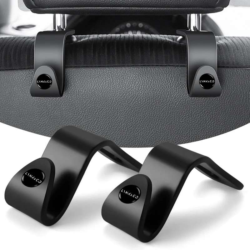 

2/4-Piece General Motors Seat Headrest Hook For Lynk 01 03 05 06 07 08 09 Black Car Rear Hook Car Interior Accessories