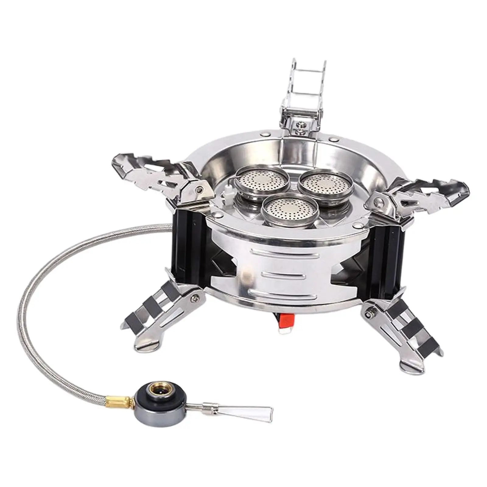 

8500W Camping Gas Stove with Storage Bag Wind Resistance Outdoor Stove Burner Stable Support for Hiking Picnic Traveling Cooking