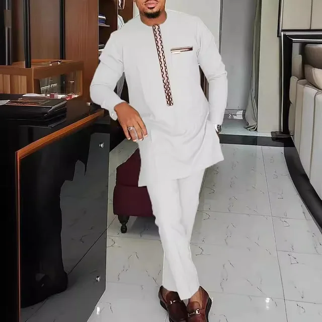 Chinedu Embroidered Dashiki Outfit - Image 5