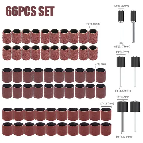 CMCP Sanding Drum Set Grit #80 #100 #120 Dremel With Sanding Mandrels Sanding Bands For Dremel Rotary Tools Abrasive Tools - Image 28