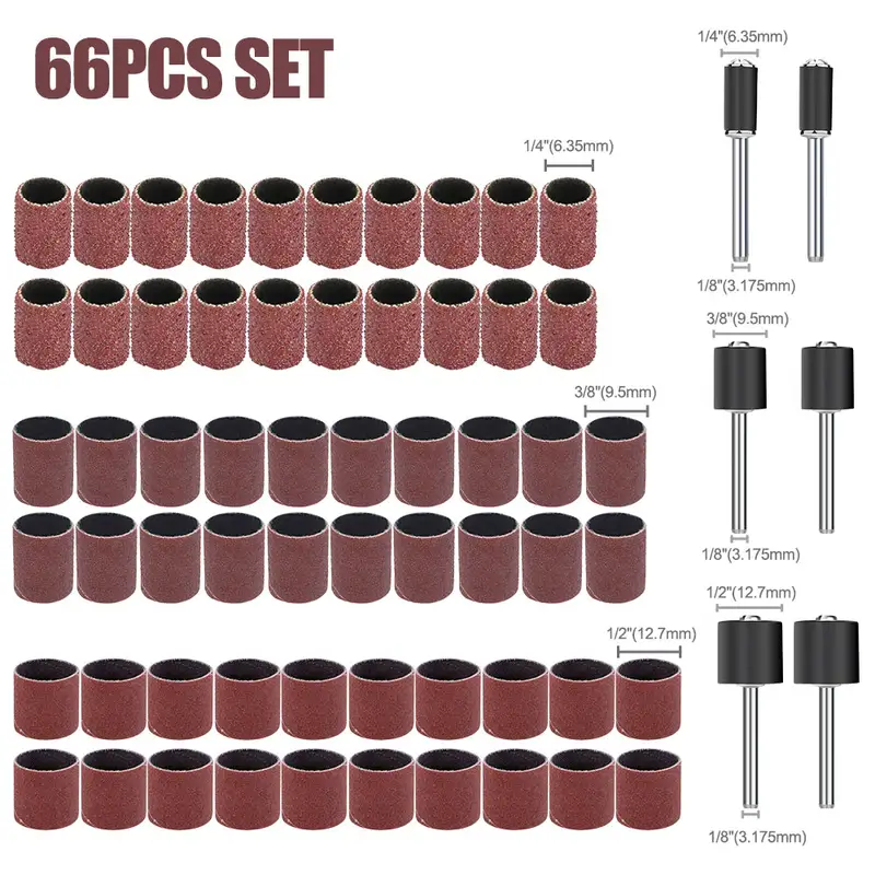 CMCP Sanding Drum Set Grit #80 #100 #120 Dremel With Sanding Mandrels Sanding Bands For Dremel Rotary Tools Abrasive Tools - Image 28