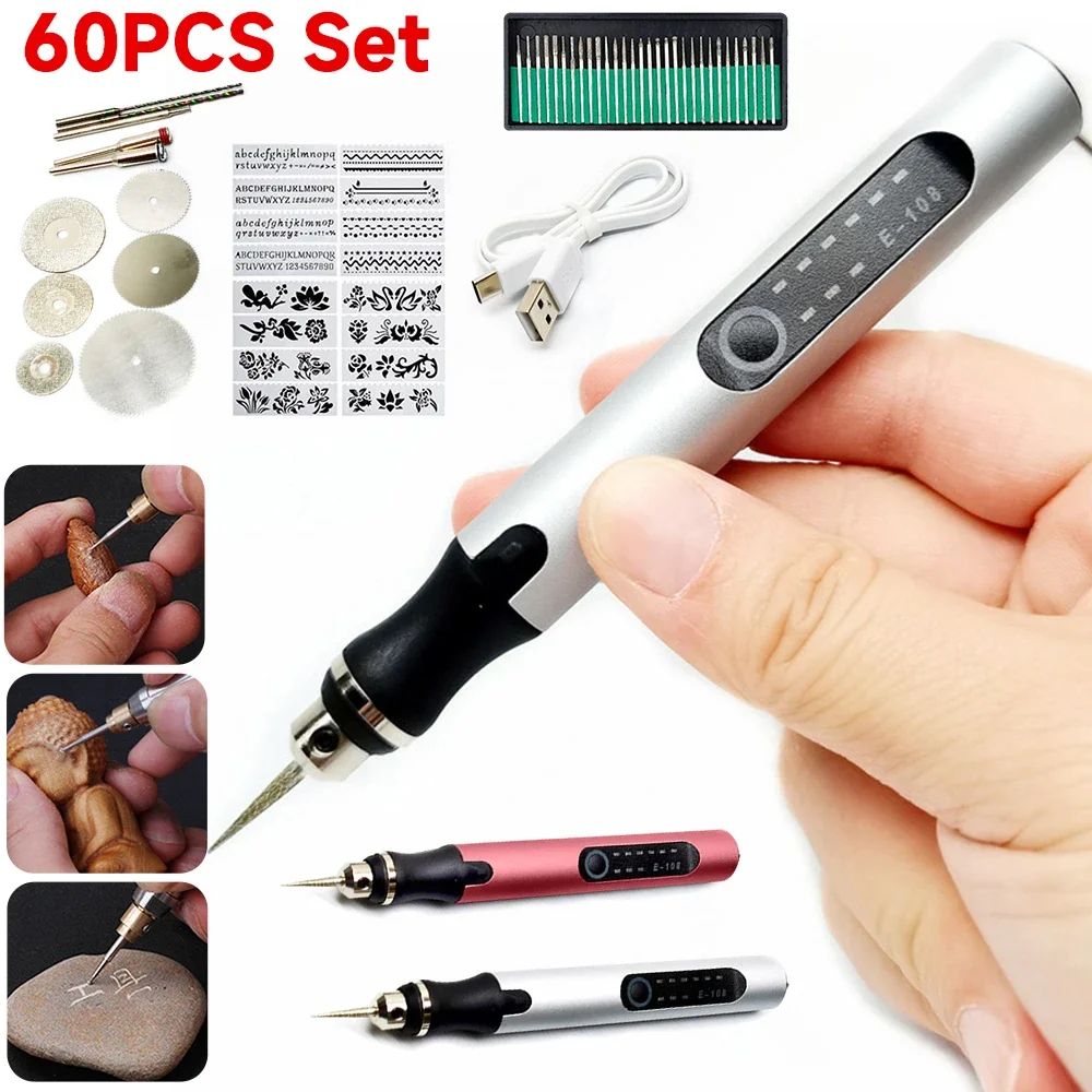 Yesbay Electric Grinder Engraving Pen Cordless Rotary Engraver Pen For Metal Wood Glass Crafts And Plastic Usb Rechargeable Machine Kit Etcher Tool - View #6