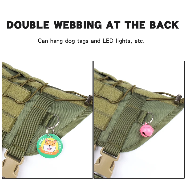 Tactical Dog Harness Military Big Dog Vest German Shepherd Durable Dog Harnesses