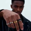 Bagues en acier inoxydable pour hommes et garçons, bague simple pour couples, bijoux vintage, cadeaux punk
