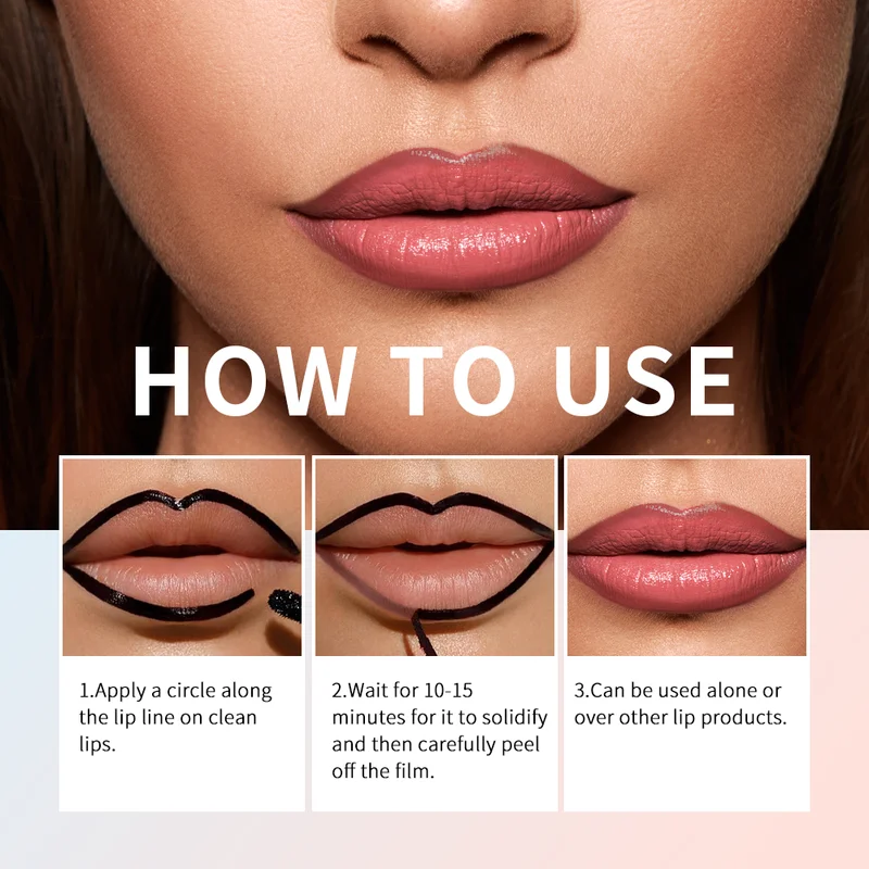 Waterproof Lip Liner Peel Off Tattoo Lipgloss Long Lasting Matte Tint Brown...