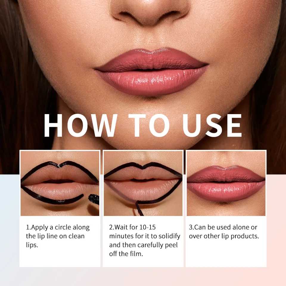 Peel Off Lip Liner Tattoo – Langanhaltender Lippenstift, Matt, Hochpigmentiert In Dunkelbraun