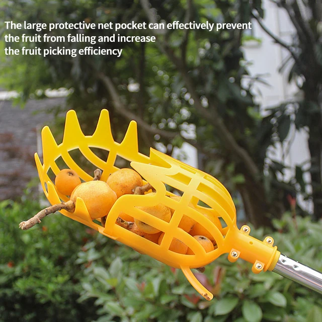 Gyümölcsválasztó Gyümölcskapó Orchard Kertészkedés Farm Fagák Gyümölcs Kollekció Mély Kosár Alma Szedés Fejkészlet Kerti Szerszámok - Image 3