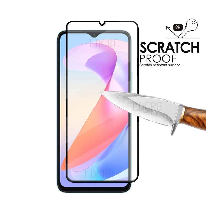 6-in-1 For Honor X6A Glass For Honor X6A Tempered Glass Full Glue Screen Protector Huawei Honor X6A X8 X8A 5G 70 Lite Lens Glass