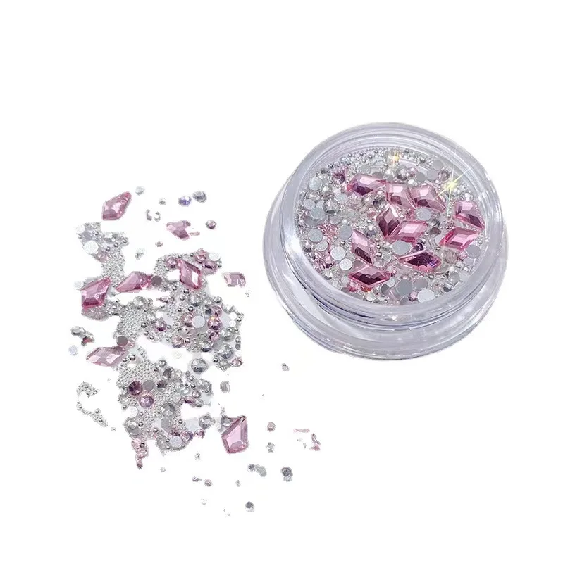 200pcs White Nail Art Rhinestone Set 6