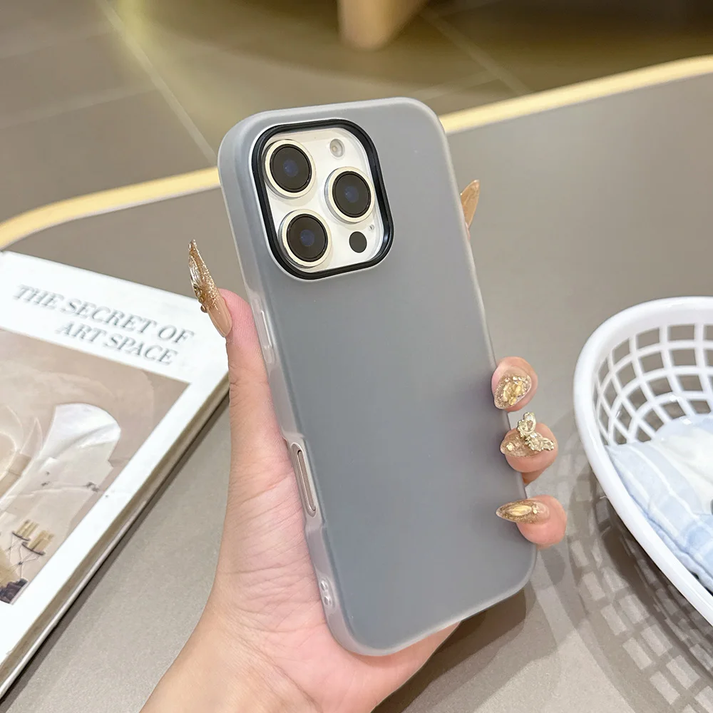 Luxury Fashion Matte Candy Color Dual-Layer Phone Case