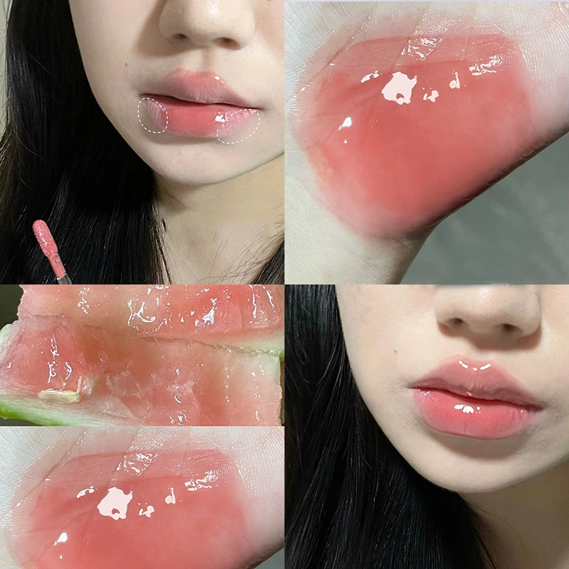 thumbnail image 1 of CAPPUVINI Love Shape Lipstick Flower Jelly Water Lip Gloss Clear Light Hydrating Lip Tint Non-stick Cup Korea Cosmetic, 1 of 5