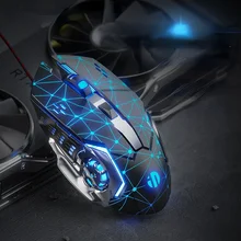 

Mechanical Gaming Wired Mouse 4000DPI 6 Keys Computer Gaming Luminous USB Mouse Online Games Competitive Mouse Home Office
