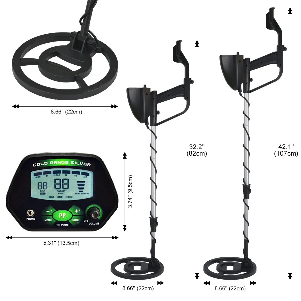 MD4090 High Accuracy Professional Underground Metal Detector LCD Metal Detector With Memory Function Backlight Adjustable