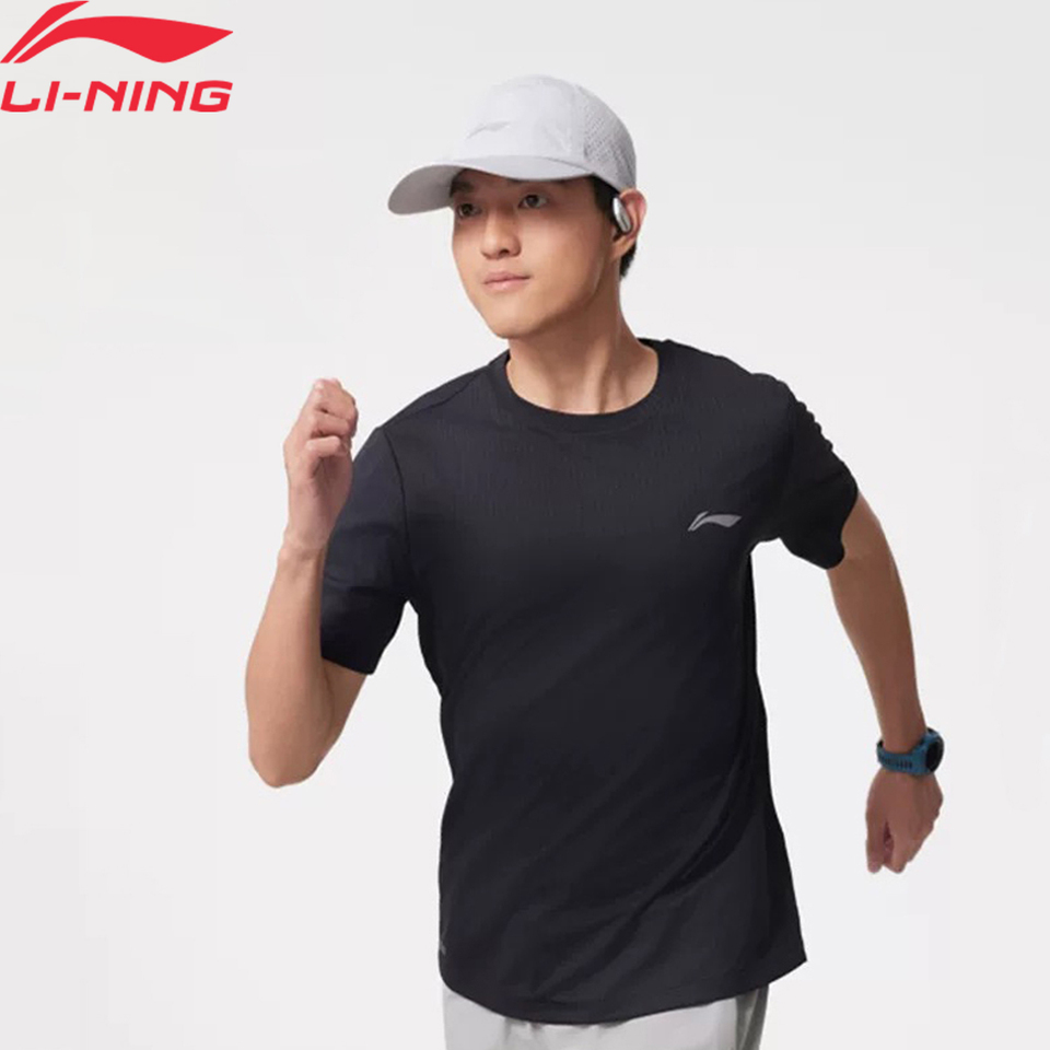 Li-Ning Men Running Sports T-Shirt AT AIR Regular Fit Polyester Breathable Reflective LiNing Short Sleeve Tee Tops ATSV471