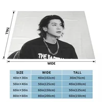 Yoongi concert Throw Blanket Dorm Room Essentials cosplay anime Blanket Sofa 2