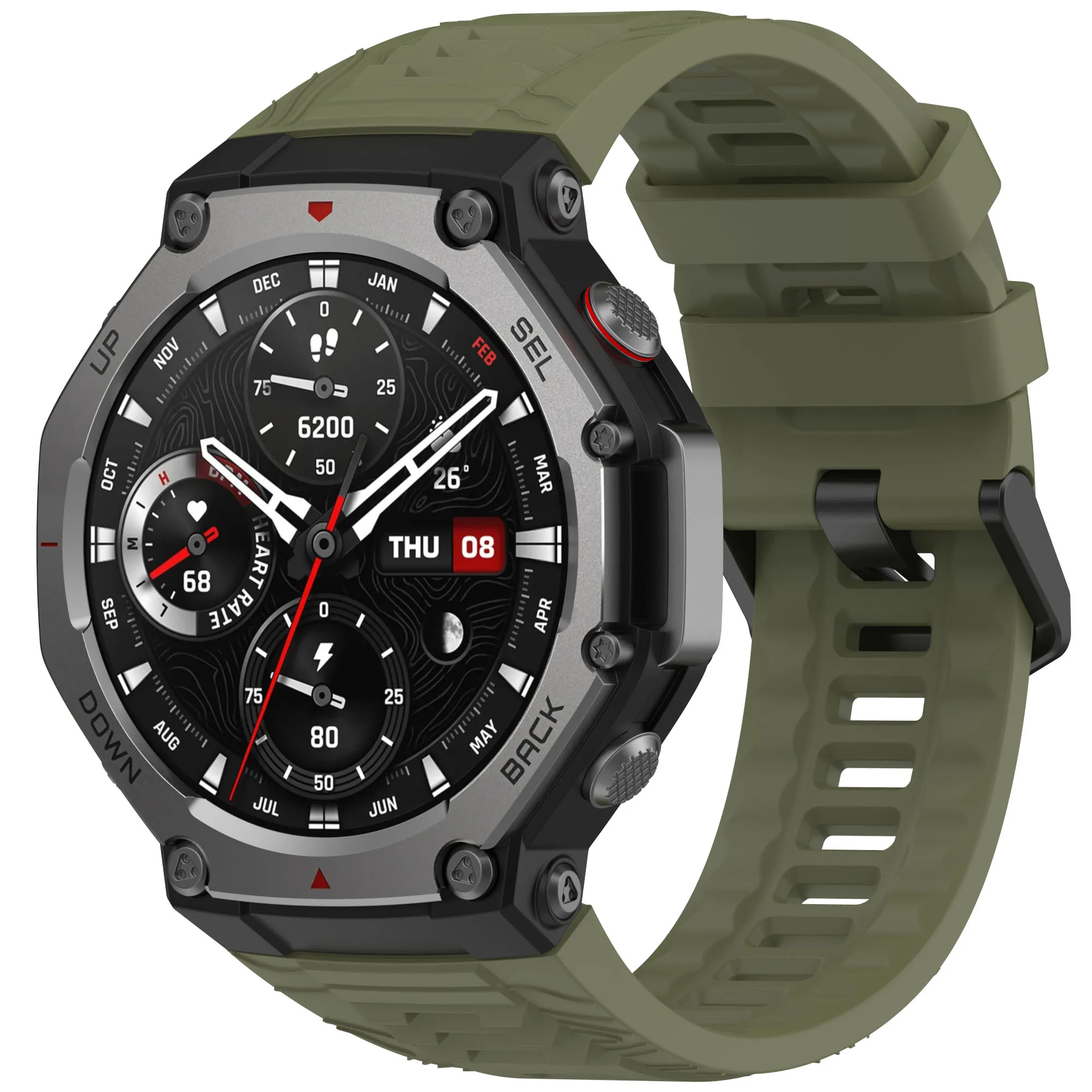 Amazfit T-Rex 3 Silicone Sport Replacement Band - Original Smartwatch Accessory Bracelet