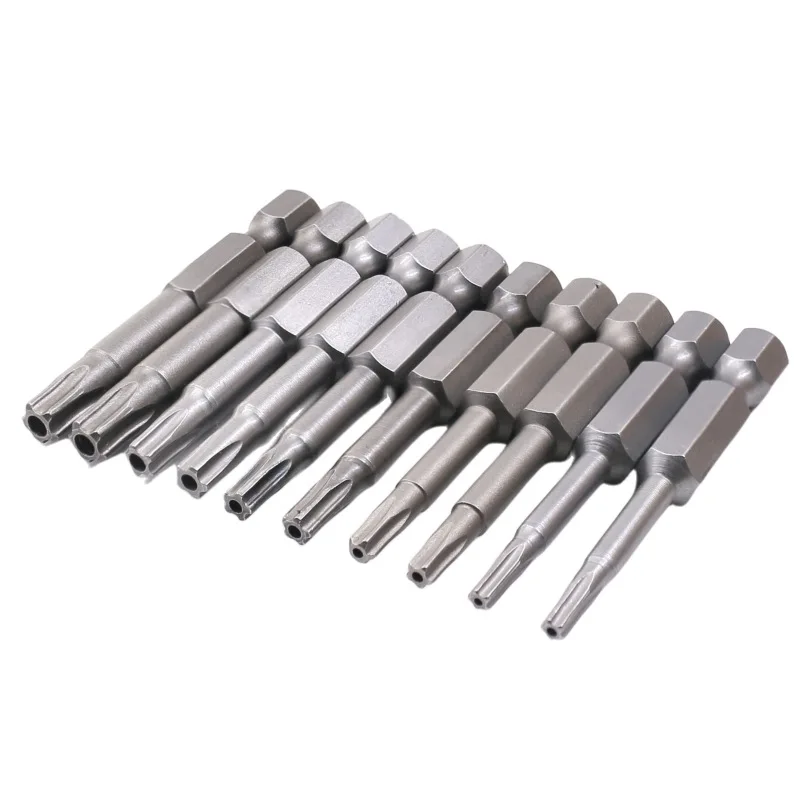 

7-12Pcs 1/4Inch 6.35mm Hex Shank Torx Bit Set 50mm 70mm Magnetic Tamper Resistant Star Bits Set T10 T15 T20 T25 T27 T30 T40