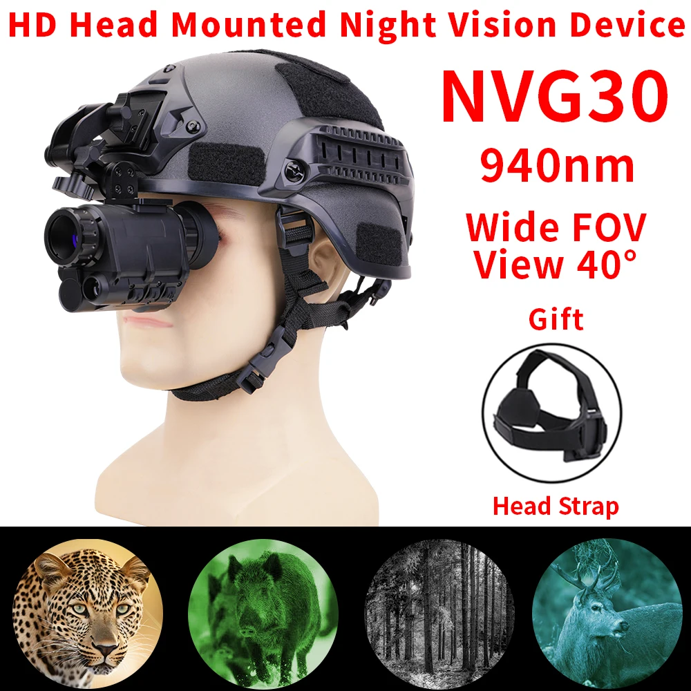 WildgameplusNVG30HelmetNightVisionMonocularWideView40NVG10