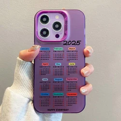 2025 Calendar Themed Durable Phone Case with Hard Cover for iPhone 11 (-1)