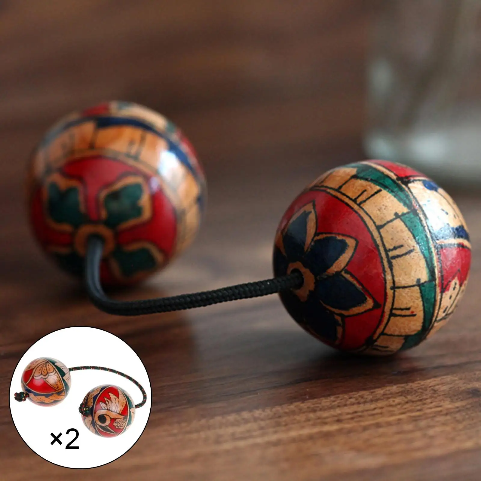 Boule De Sable Rythmique Asalato - Instrument Africain Traditionnel - Ø5 Cm, Corde Réglable - Couleurs Variées (noir, Bleu, Rouge...)