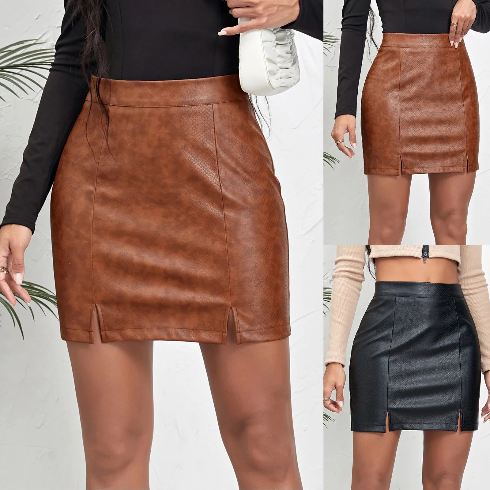 ZARA FEMME MARRON Cuir Daim Véritable Mini Jupe, TAILLE S 8-10 EUR 34,92 - FR