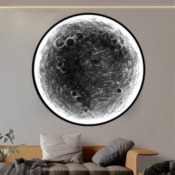 3D Relief Moon Art Wall Lamp 4