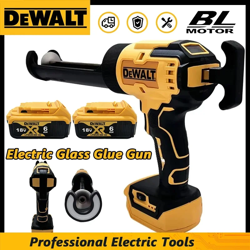 DeWalt 20V 무선 전기 코킹건 6단 속도 조절 도어/창문/유리 실란트 접착제 글루건 LED 조명 도구 포함